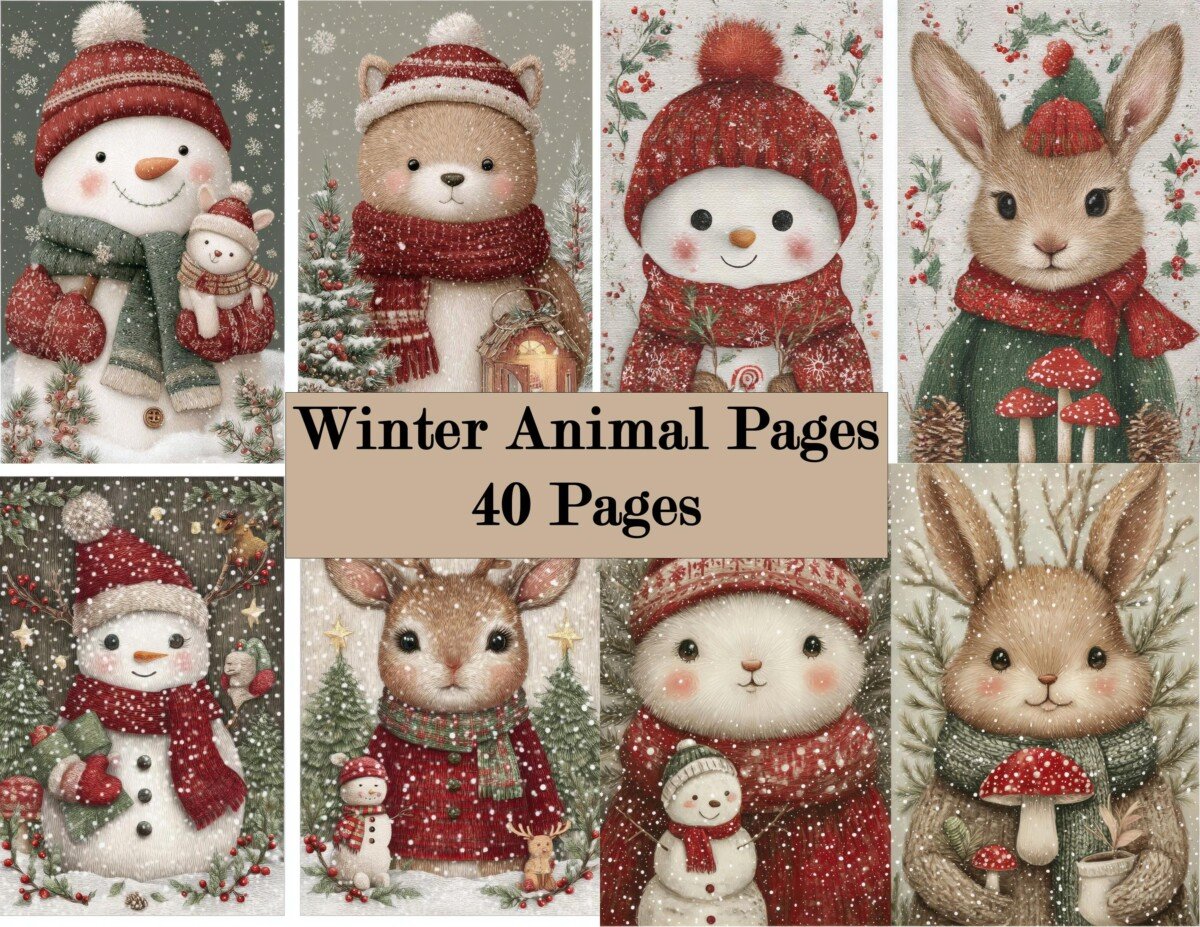 christmas – 40 Christmas Junk Journal Pages