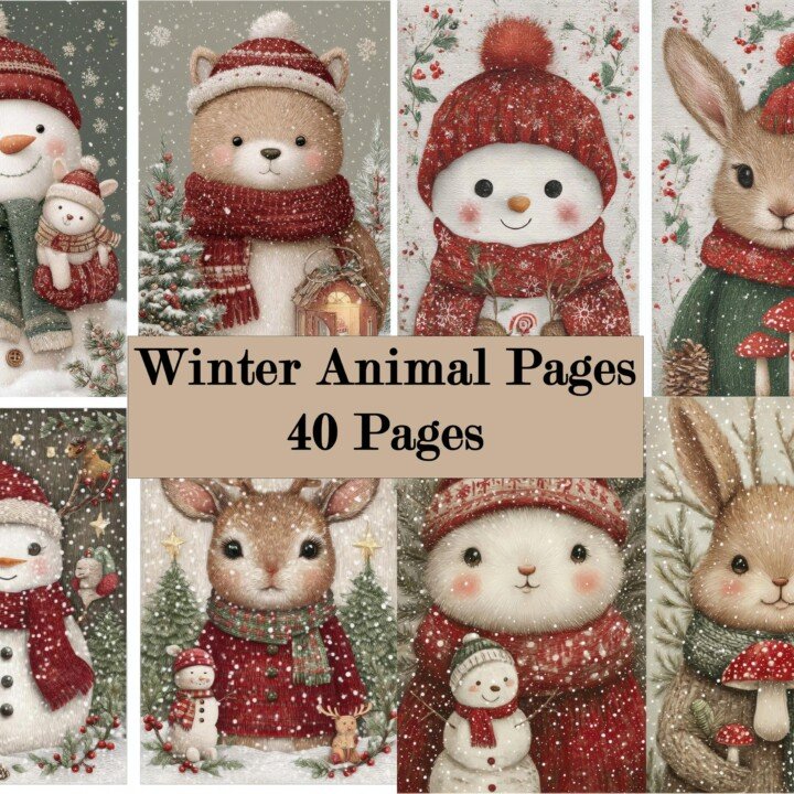 christmas – 40 Christmas Junk Journal Pages