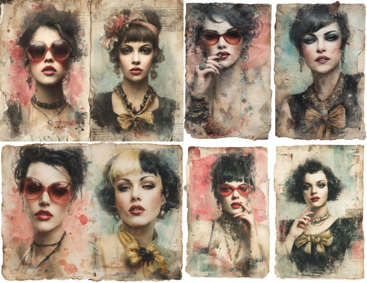 vintage – 20 Vintage Ancestor Junk Journal Pages