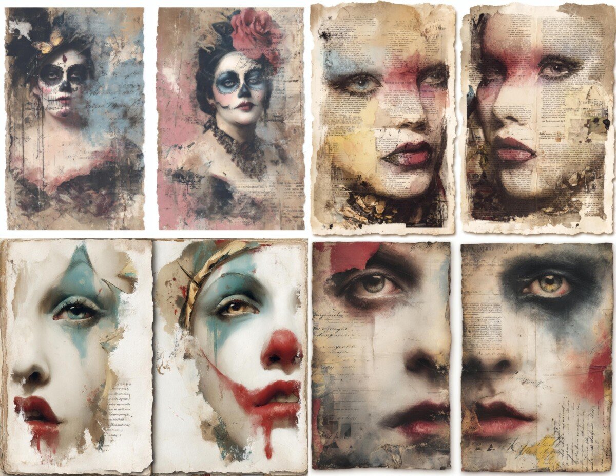 vintage – 20 Vintage Halloween Junk Journal Pages