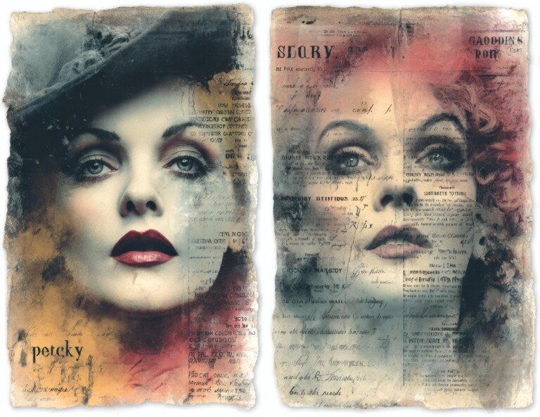 Vintage Halloween Portrait Pages: individual artwork preview