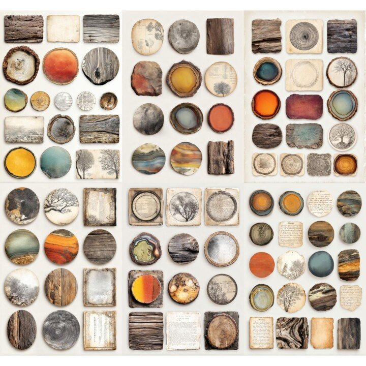 specimen – Specimen Circle for Junk Journal and Scrapbook Labels & Tags
