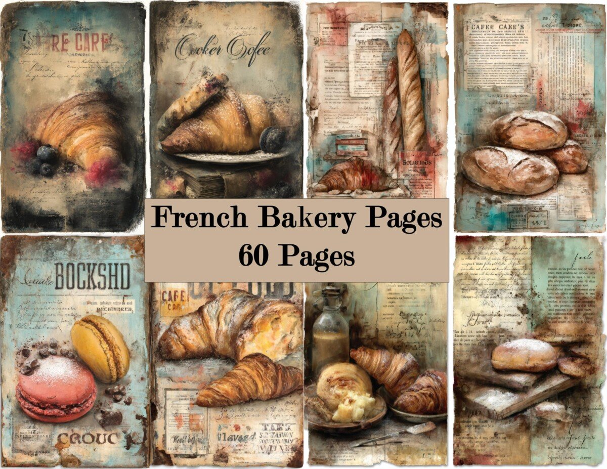 vintage – 60 Vintage Recipe Junk Journal Pages