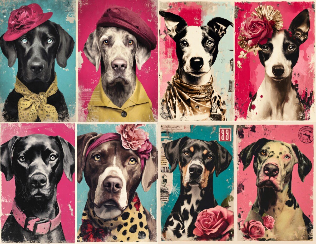 dog – 20 Set 2 Junk Journal Pages