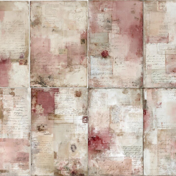 romantic – 20 Romantic Background Junk Journal Pages