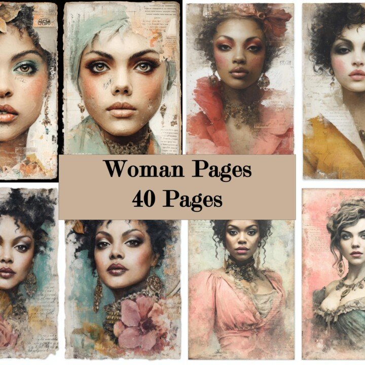 vintage – 20 Vintage Woman Junk Journal Pages