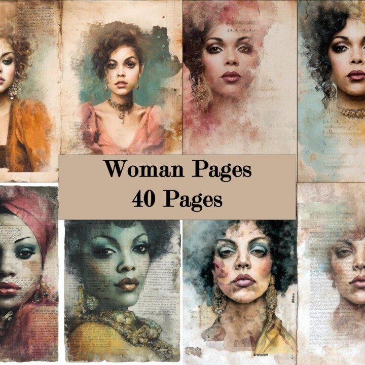 feminine – 20 Feminine Junk Journal Pages