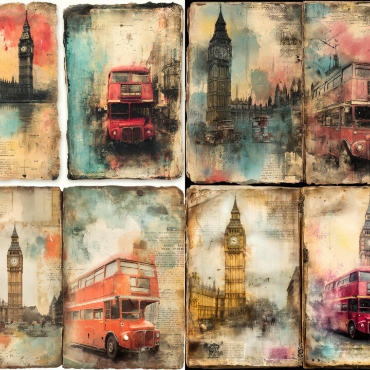 travel – 20 Travel Junk Journal Pages