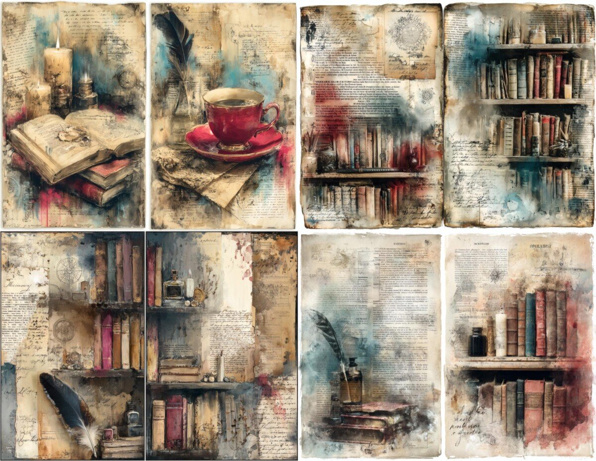 gothic – 26 Gothic Junk Journal Pages