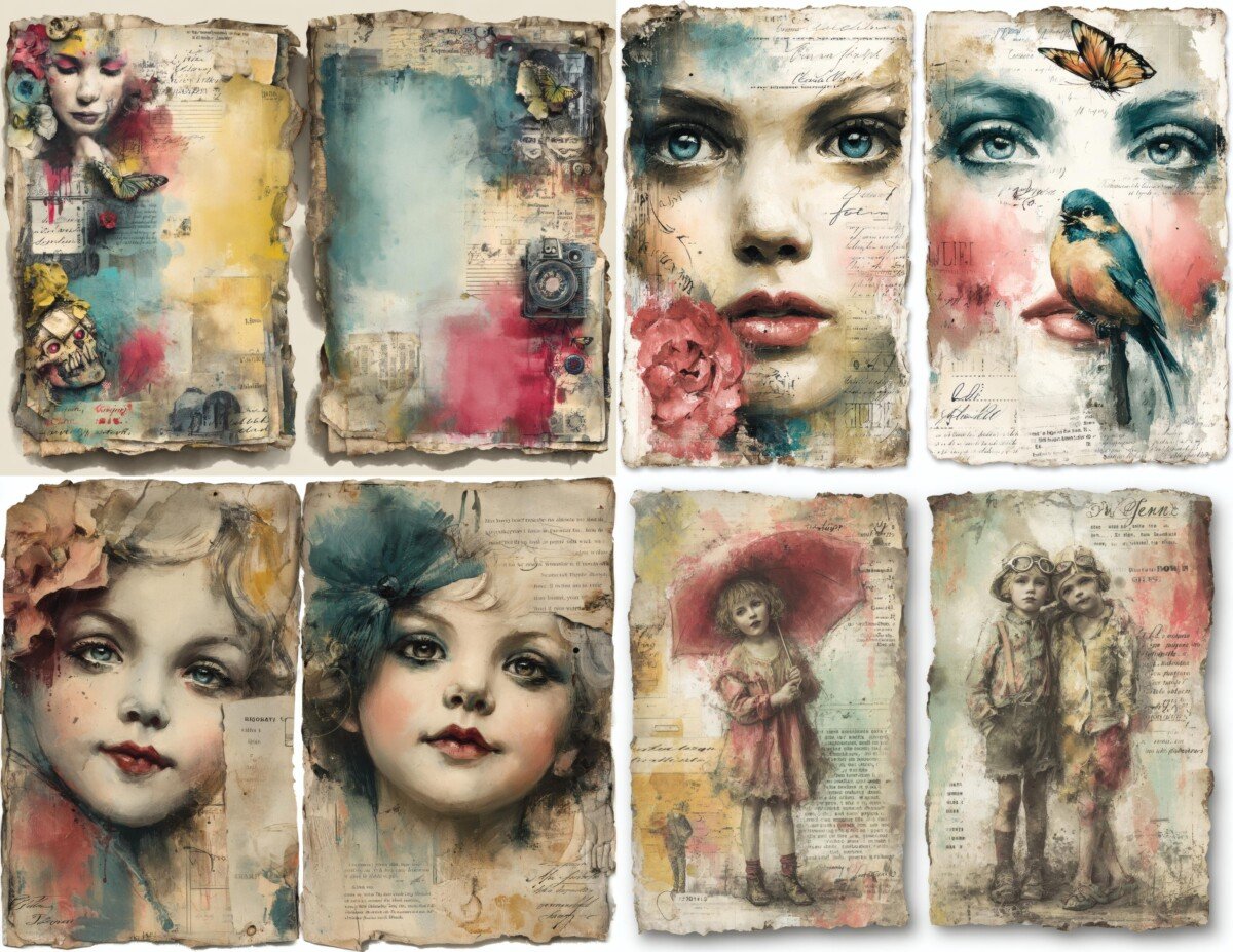 printable – 28 Kids Junk Journal Pages