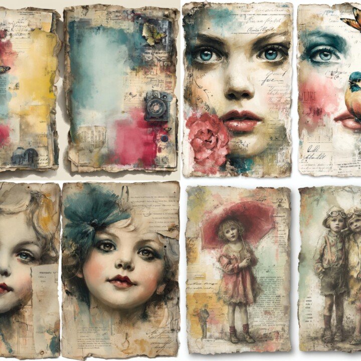 printable – 28 Kids Junk Journal Pages