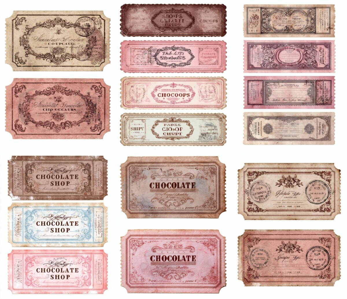 vintage – Vintage Chocolate Gift Coupons Kit