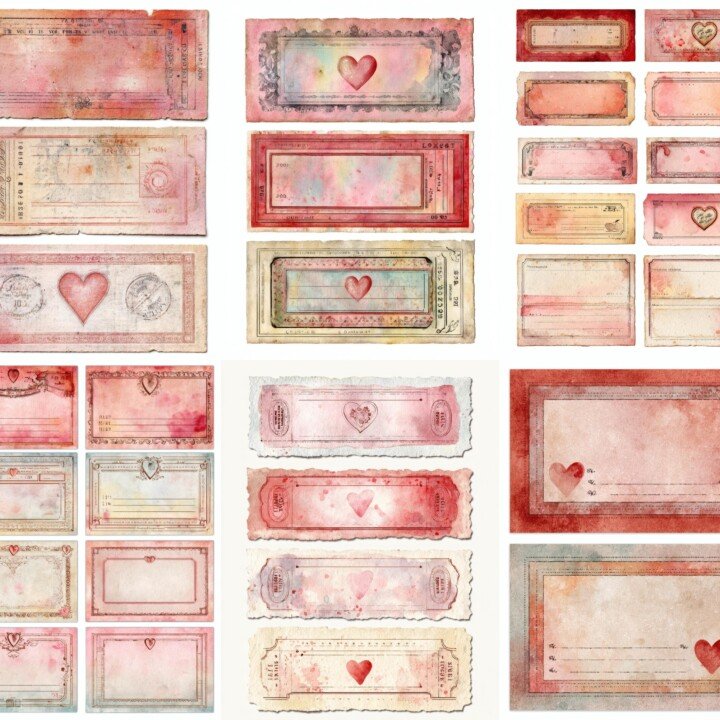 retro – Retro Valentine Love Tokens Kit