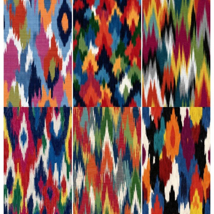 ikat – 52 Ikat Pattern Junk Journal Kit