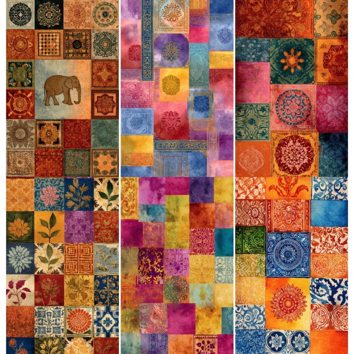 indian – 52 Indian Patchwork Junk Journal Pages