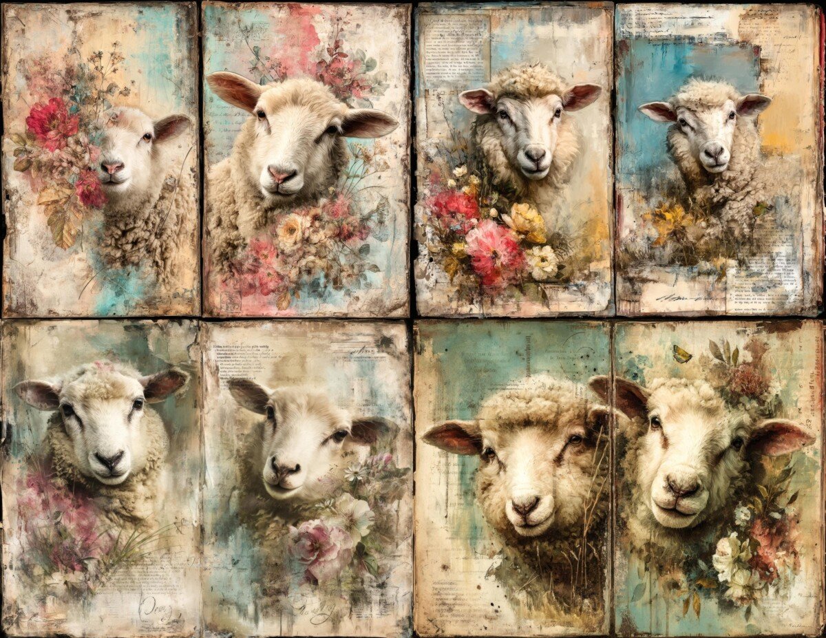 farm – 24 Farm Animal Junk Journal Pages