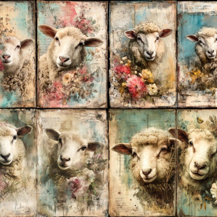 farm – 24 Farm Animal Junk Journal Pages