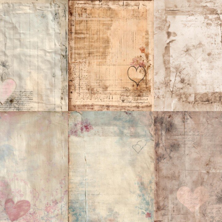 vintage – 40 Vintage Distressed Junk Journal Pages