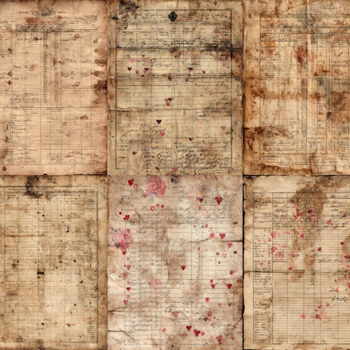 antique – 40 Antique Valentine Junk Journal Pages