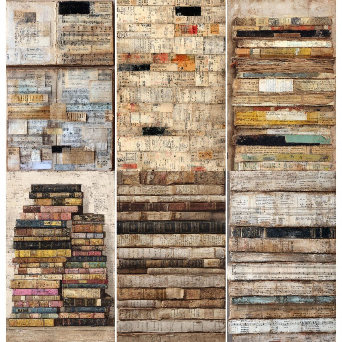 vintage – 52 Vintage Ledger Junk Journal Pages