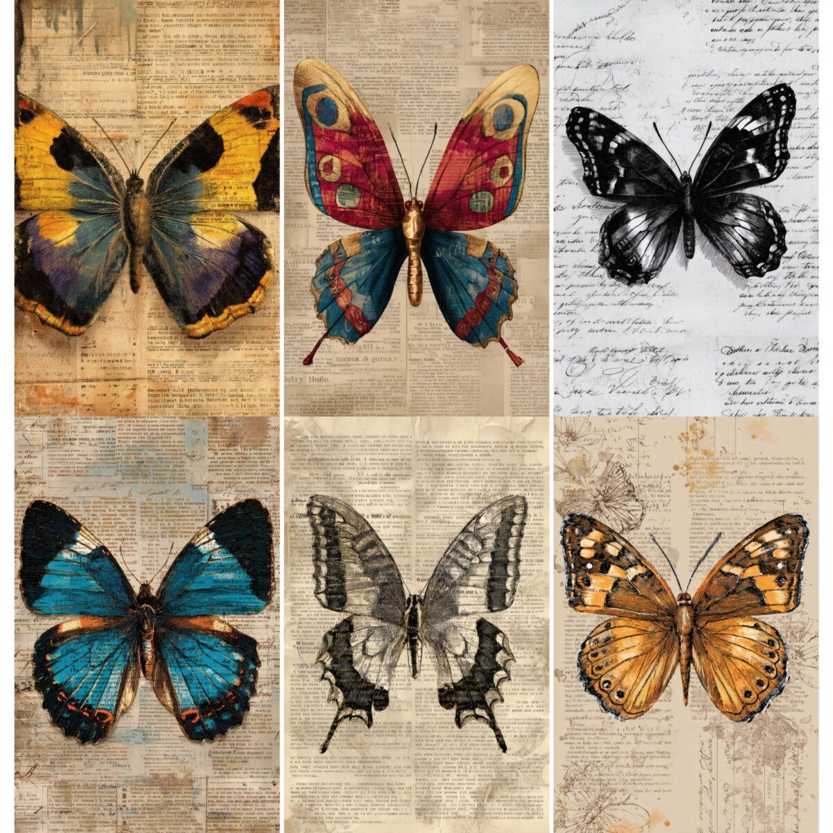 butterfly – 52 Butterfly Junk Journal Pages