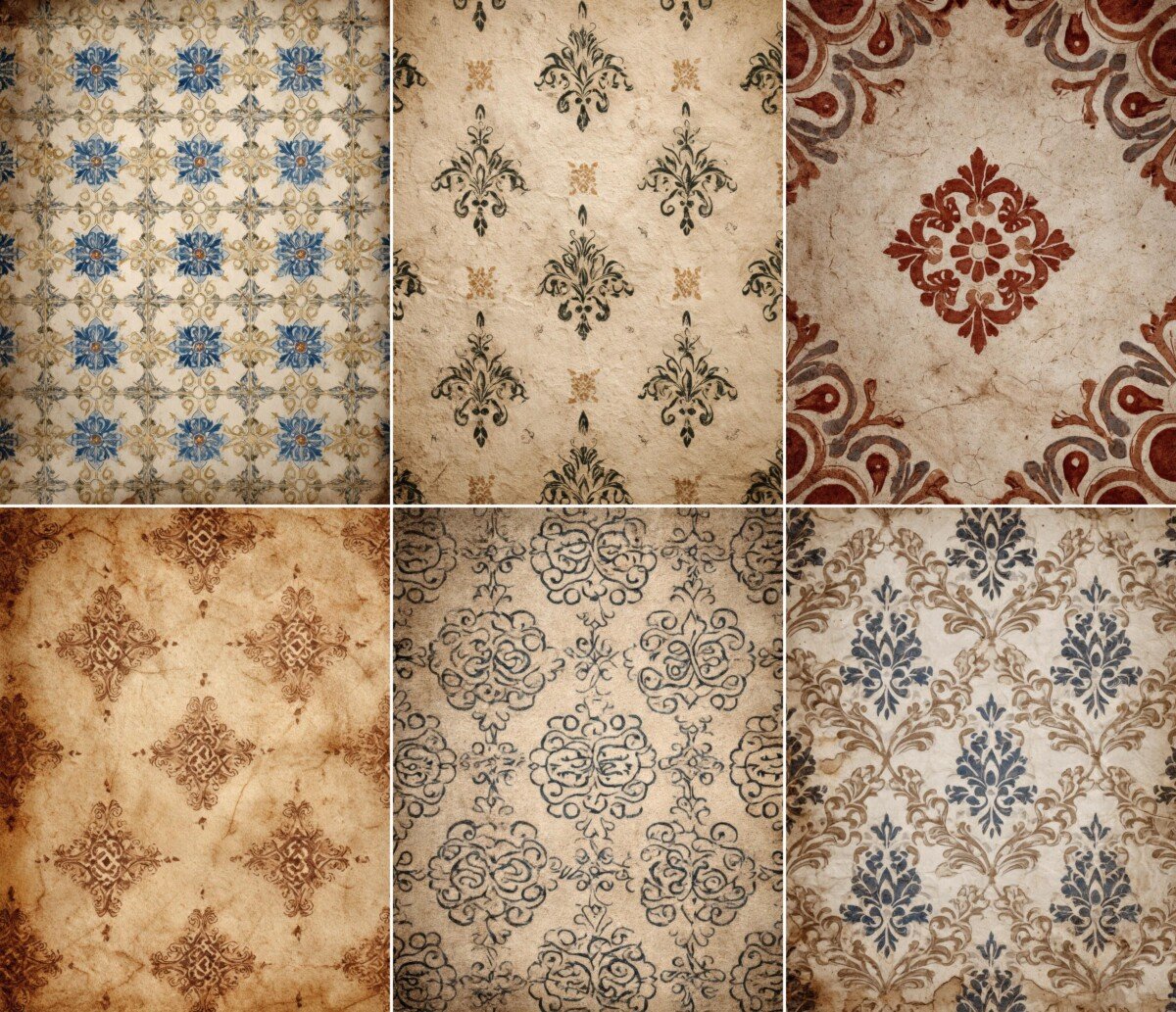 Decorative Vintage Pattern Journal/ Scrapbook Pages - Image 7
