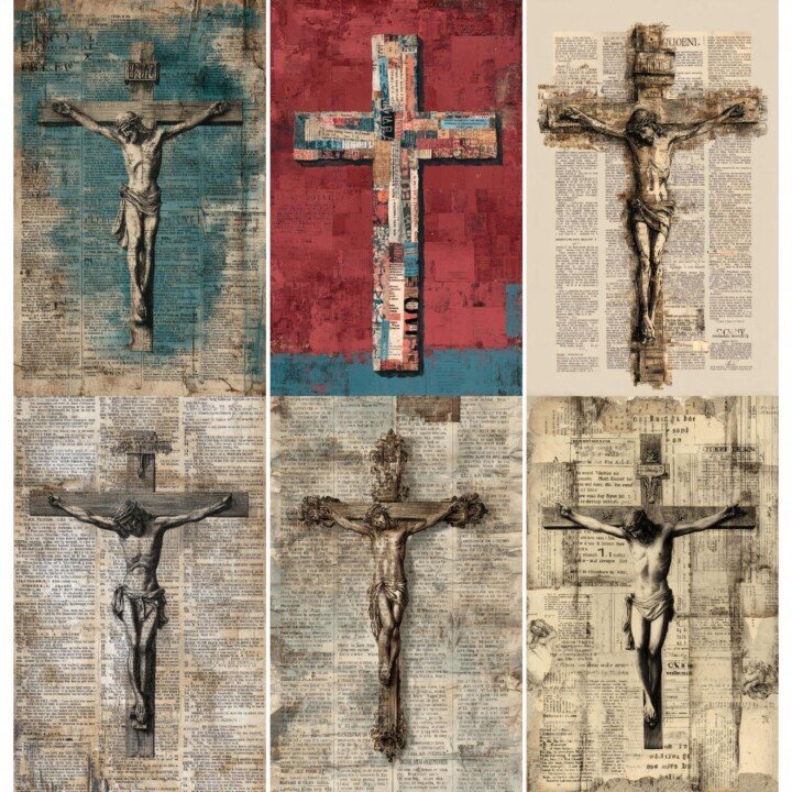 jesus – 52 Jesus Cross Junk Journal Pages