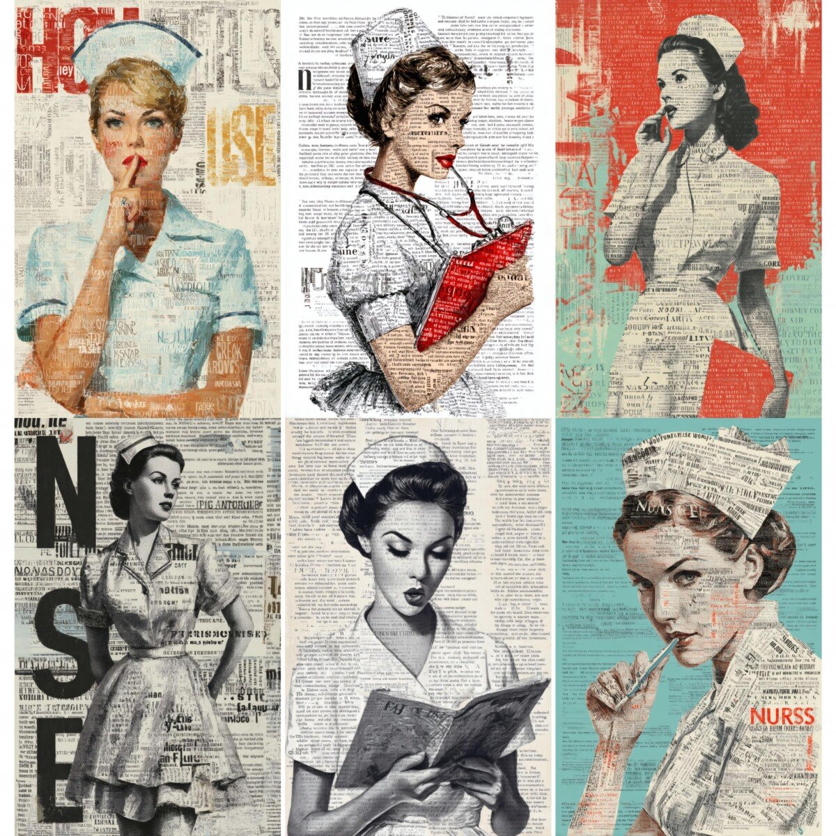 vintage – 52 Vintage Nurse Junk Journal Pages