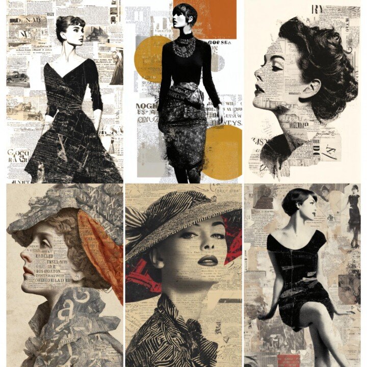 vintage – 52 Vintage Model Junk Journal Pages