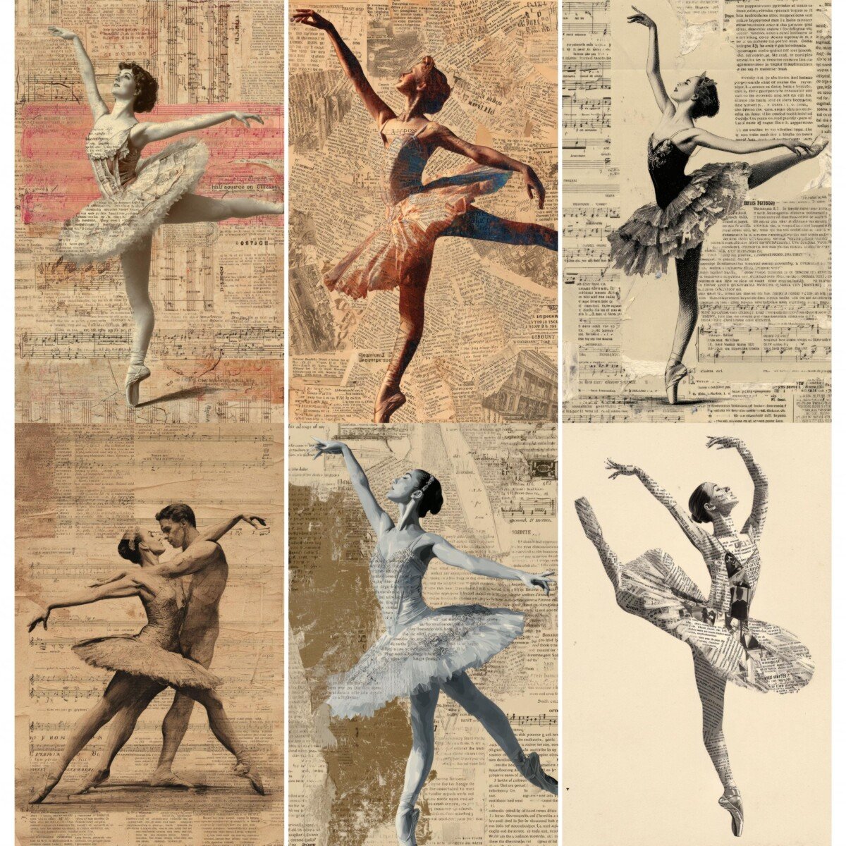 ballet – 50 Ballet Junk Journal Pages