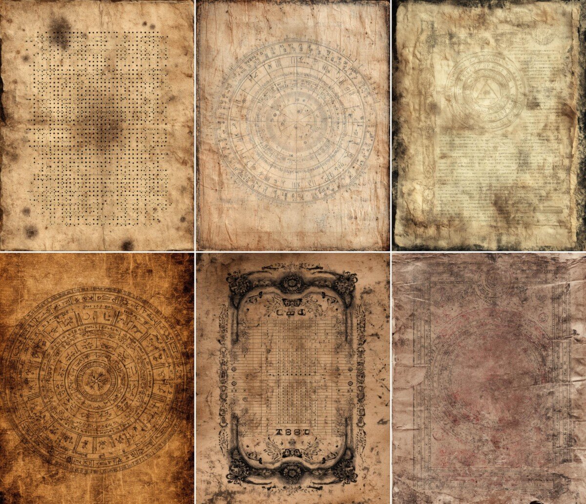 vintage – 52 Vintage Divination Junk Journal Pages