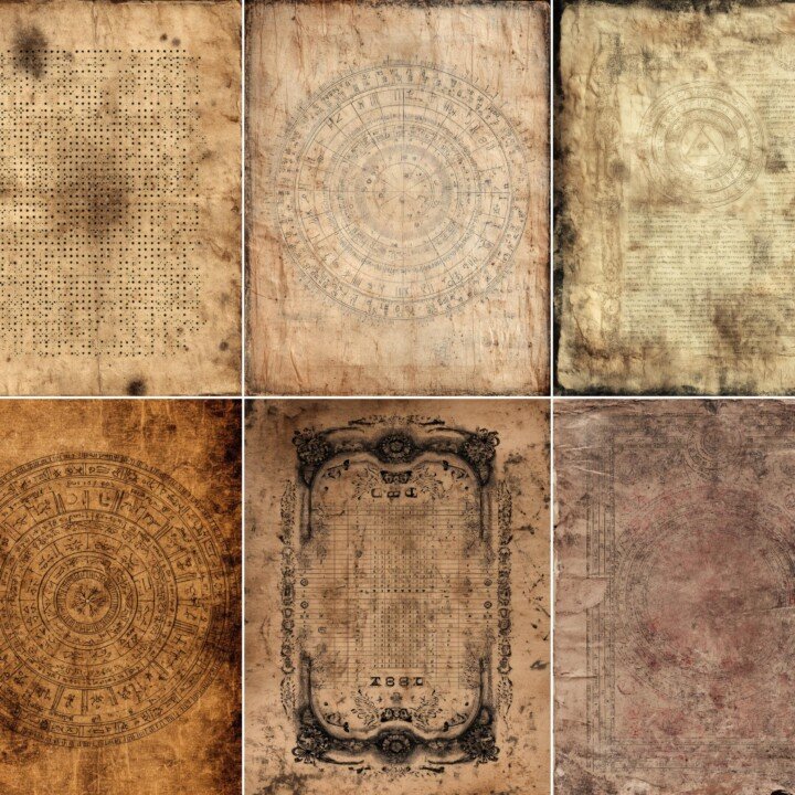 vintage – 52 Vintage Divination Junk Journal Pages