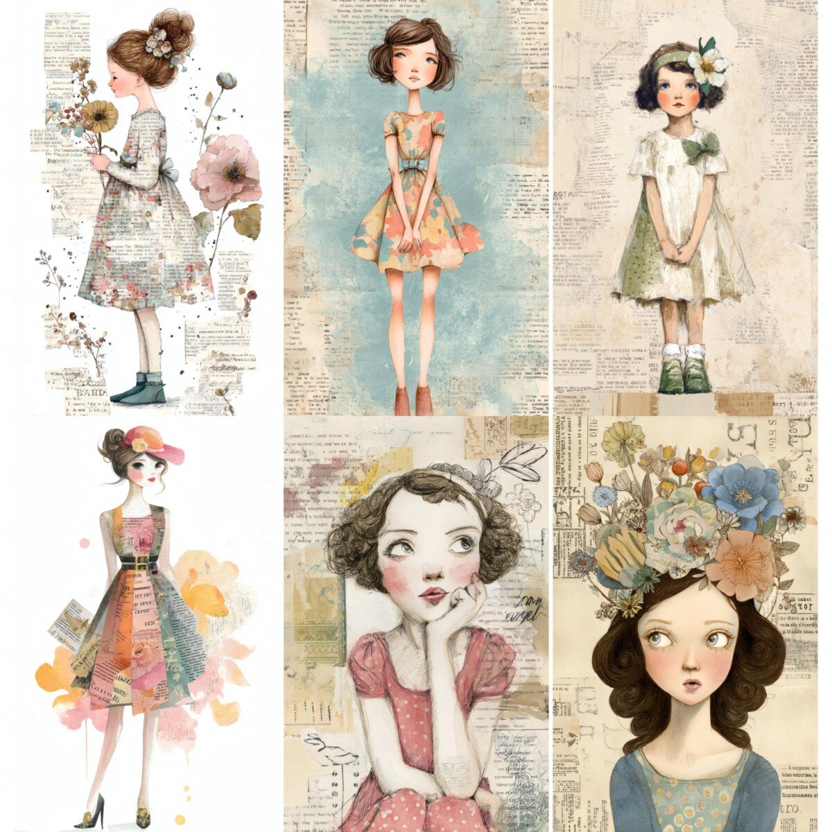 whimsical – 52 Whimsical Girl Junk Journal Pages