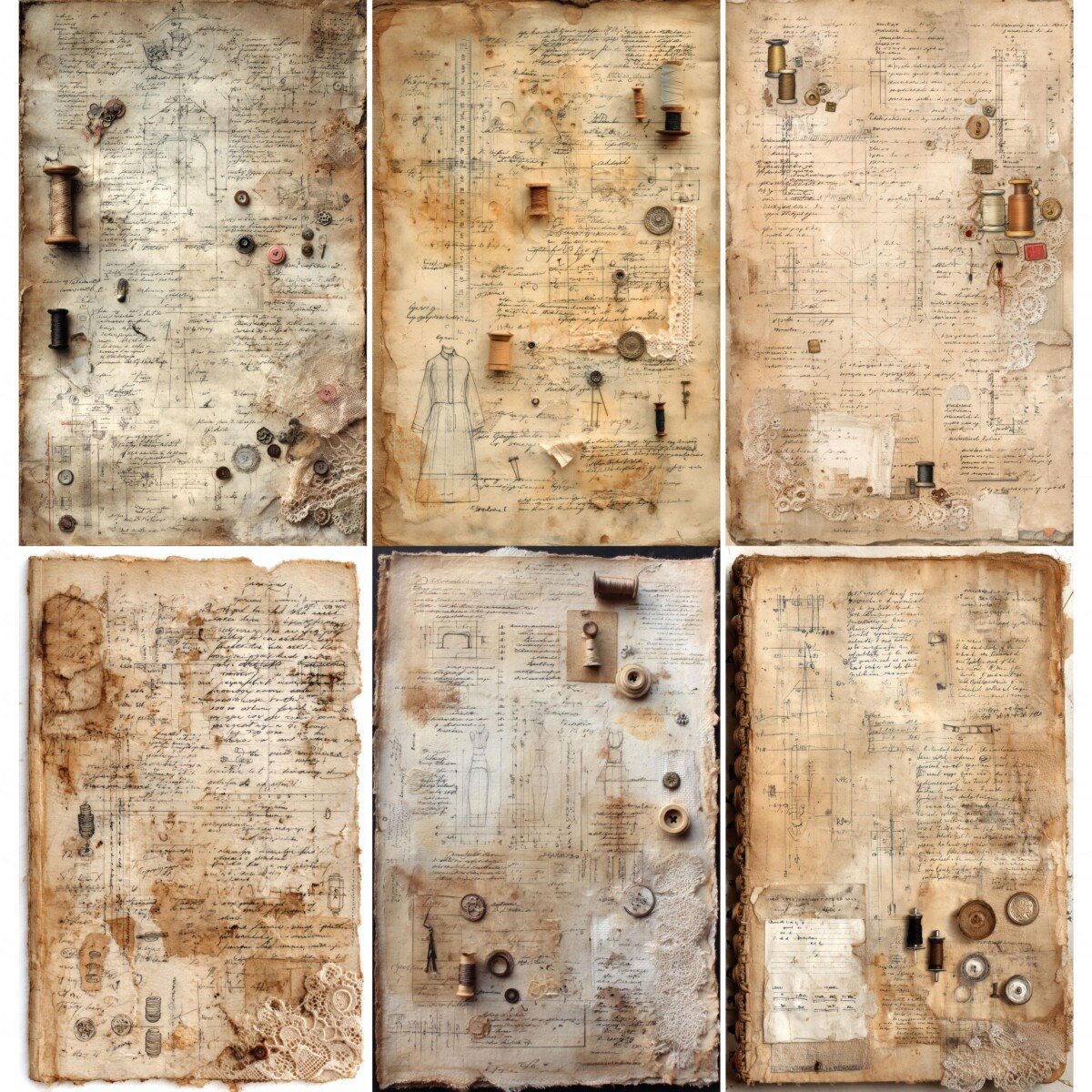 sewing – 50 Sewing 50 Junk Journal Pages