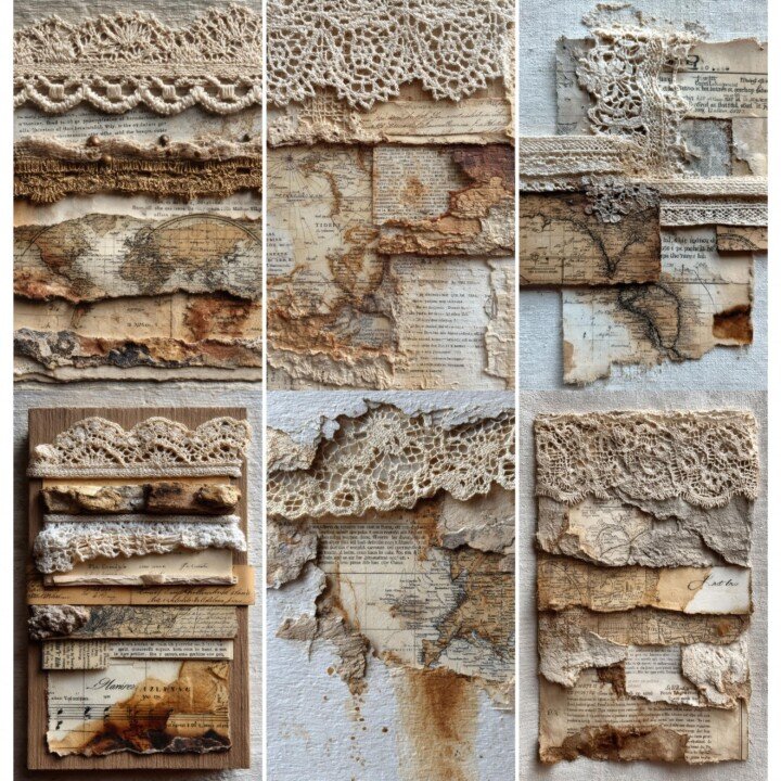 vintage – 52 Vintage Set 3 Junk Journal Pages