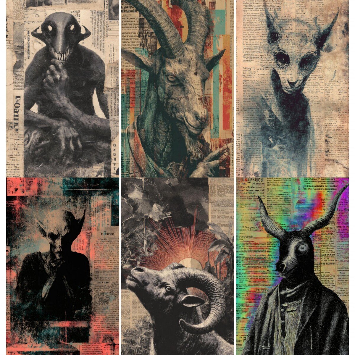 dark – 52 Dark Scrapbook Junk Journal Pages