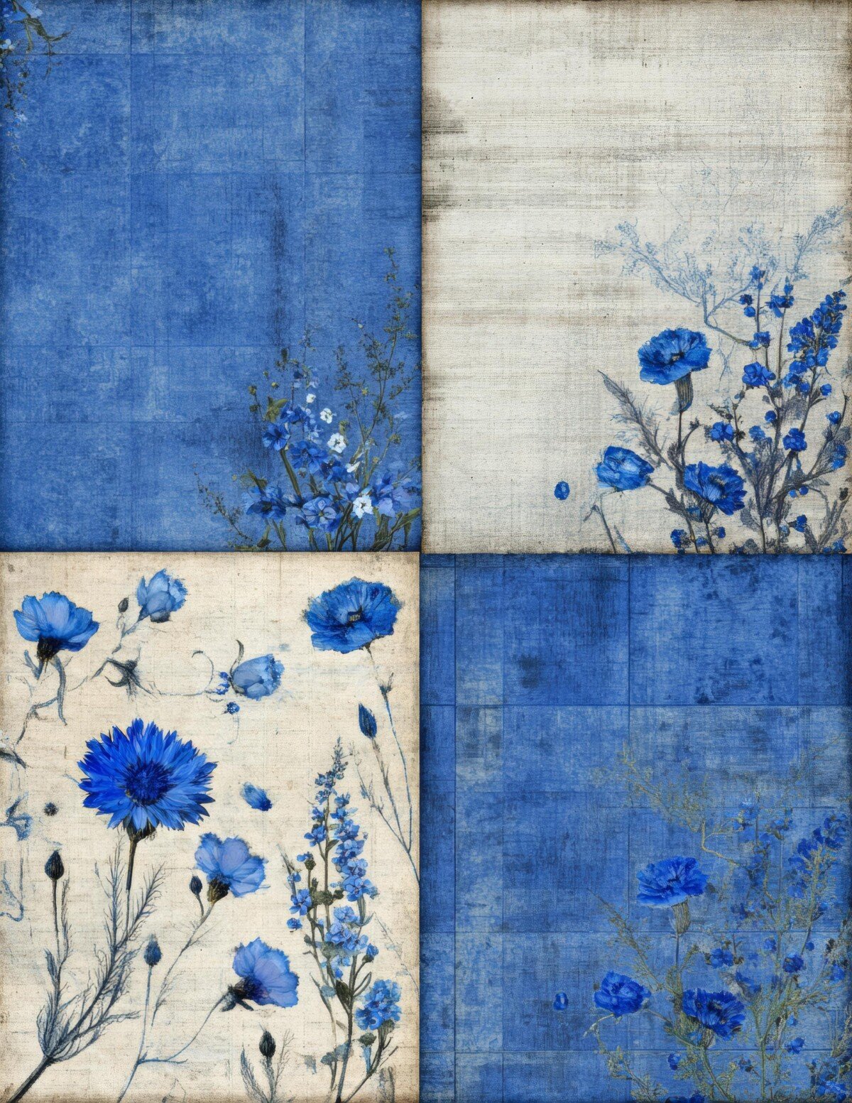 blue junk journal kit preview 10 – Kits