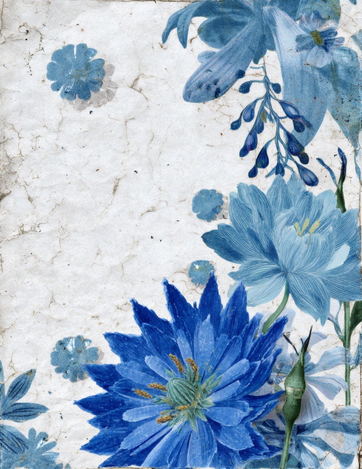 blue junk journal kit preview 9 – Kits