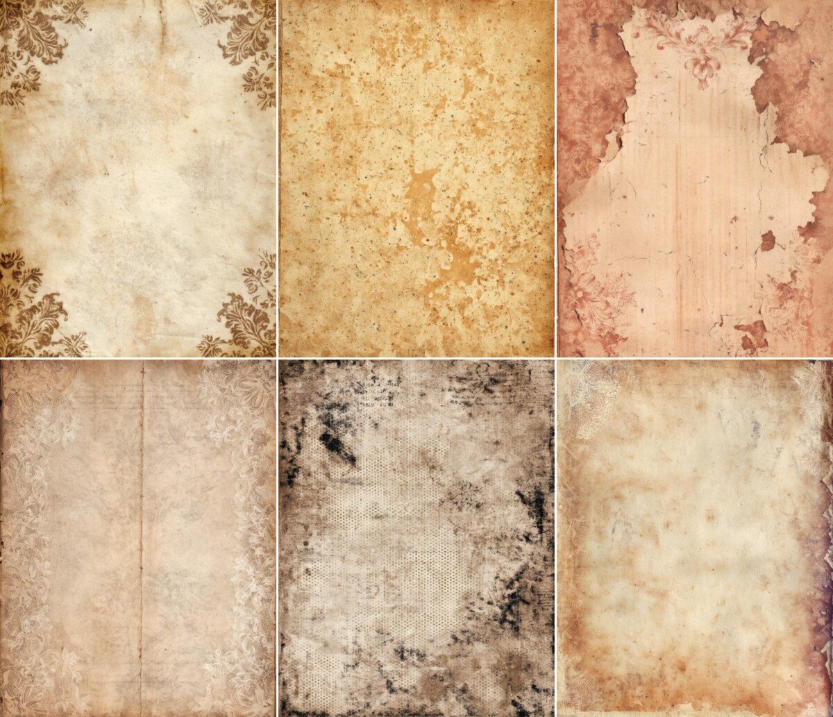 pages – 52 Vintage Background Junk Journal Pages