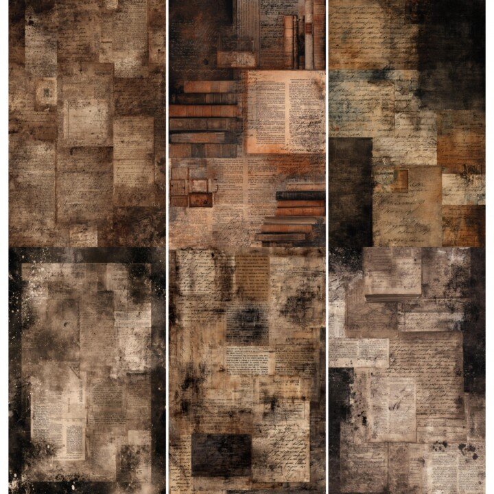 dark – 52 Dark Academia Junk Journal Pages
