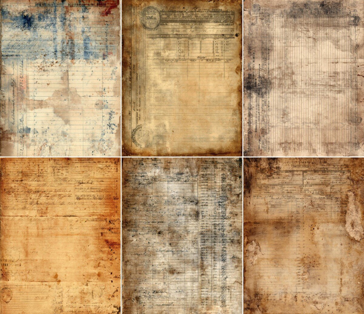 vintage – 52 Vintage Bank Records Kit