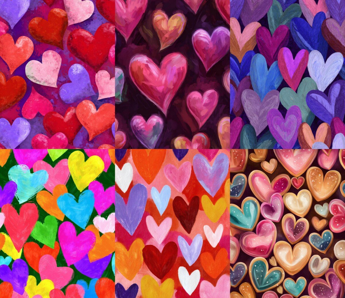 heart – Heart Pattern Junk Journal Pages