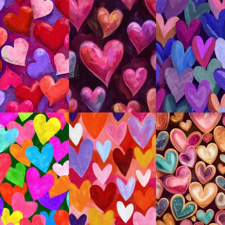 heart – Heart Pattern Junk Journal Pages