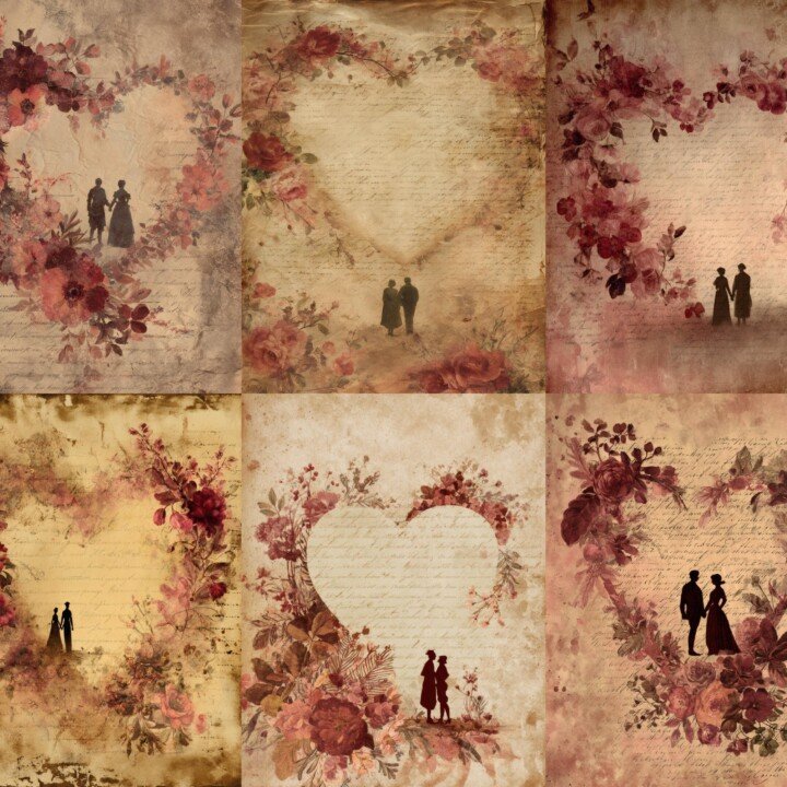 vintage – Vintage Valentine Junk Set 2 Pages