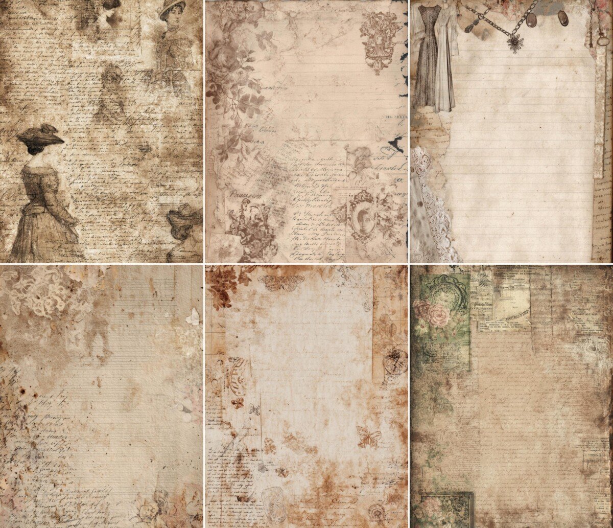1800S Fashion Notes Journal – 44 Dressmaker Ephemera Pages - Image 2