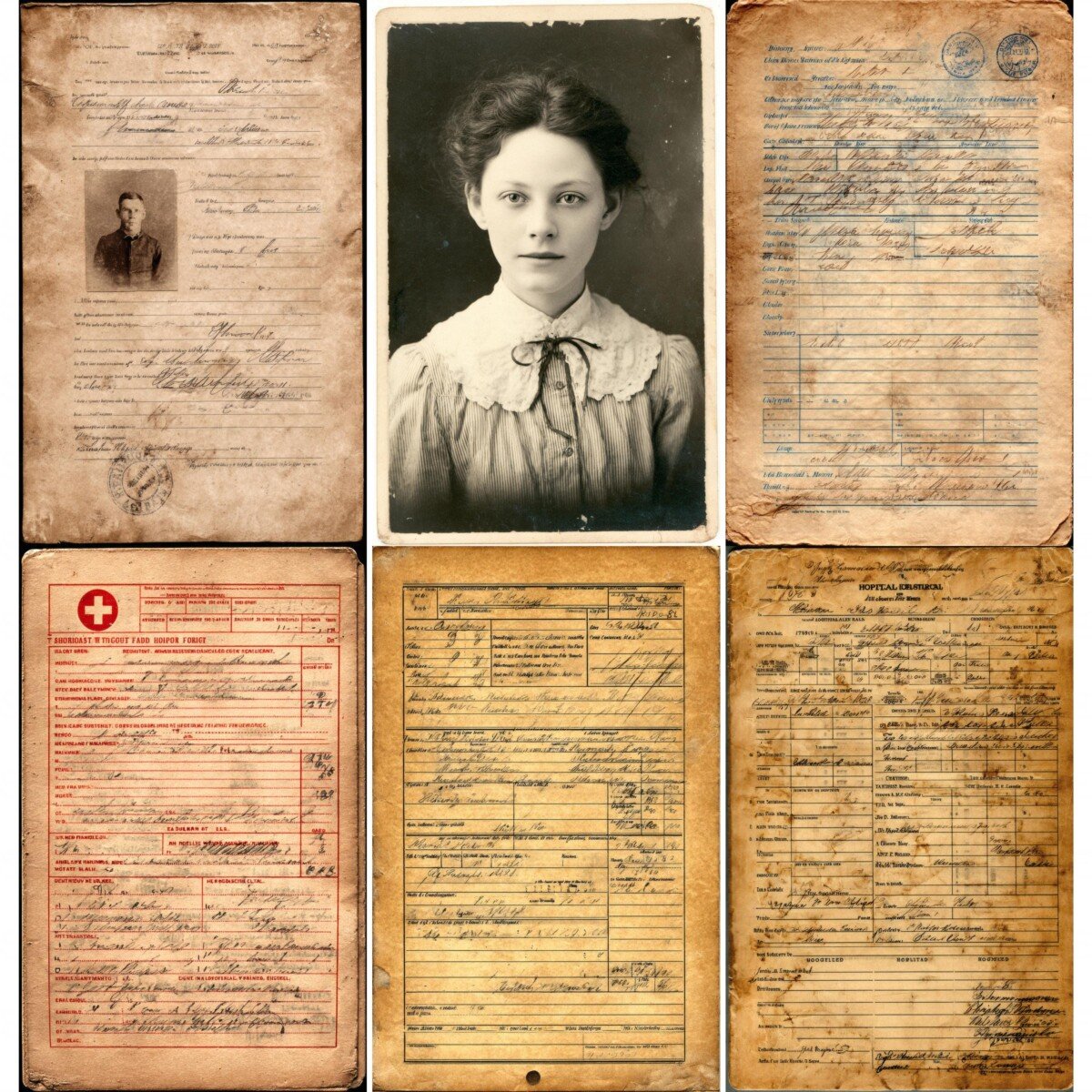 vintage – 56 Vintage Hospital Form Junk Journal Pages
