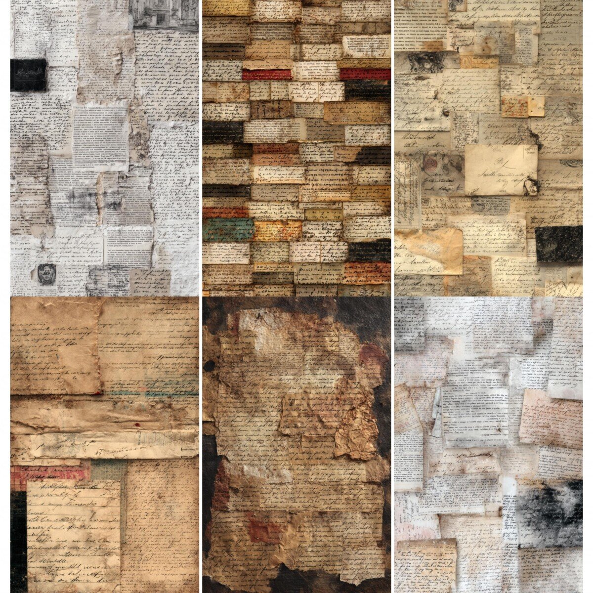manuscript – 40 Manuscript Junk Journal Pages