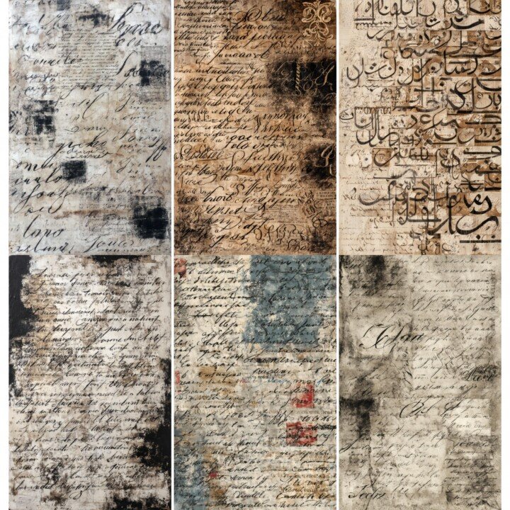 calligraphy – 48 Calligraphy Junk Journal Pages