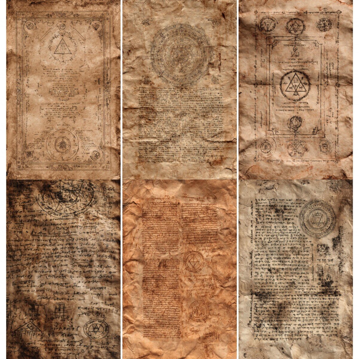 occult – 48 Occult Manuscript Junk Journal Pages