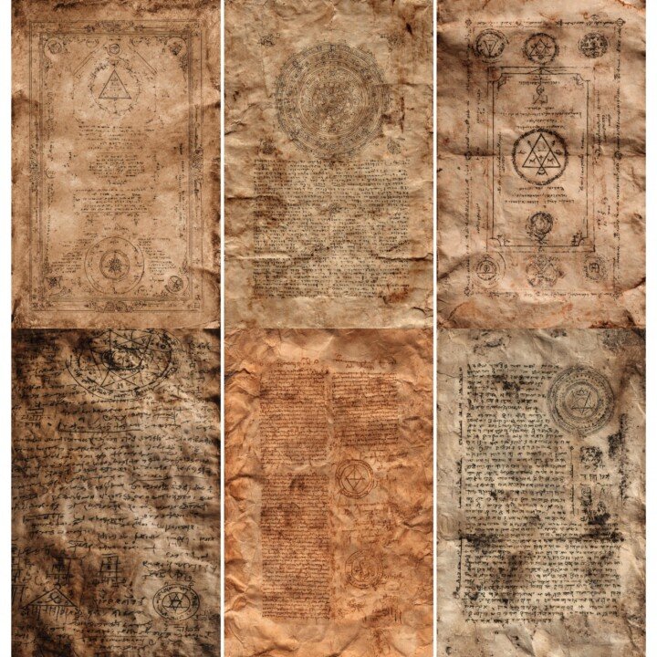 occult – 48 Occult Manuscript Junk Journal Pages